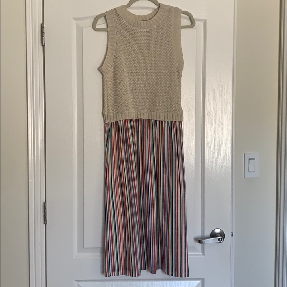 Zara knitted sweater tank midi dress